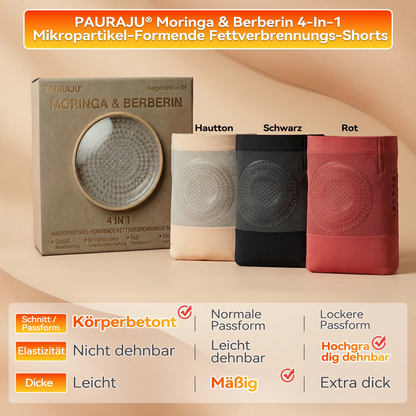 Offizieller Markenshop | ❤❤ PAURAJU® 2026 MORINGA UND BERBERIN 4-IN-1 MIKROKAPSELTE SHORTS FÜR FORMENDE UND FETTVERBRENNUNG